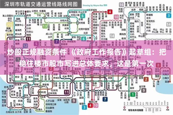 炒股正规融资条件 《政府工作报告》起草组：把稳住楼市股市写进总体要求，这是第一次
