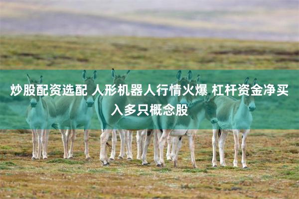 炒股配资选配 人形机器人行情火爆 杠杆资金净买入多只概念股