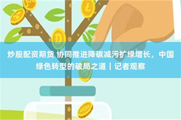 炒股配资期货 协同推进降碳减污扩绿增长，中国绿色转型的破局之道｜记者观察