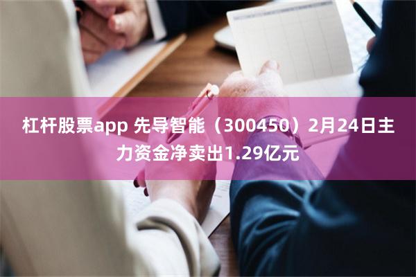 杠杆股票app 先导智能（300450）2月24日主力资金净卖出1.29亿元
