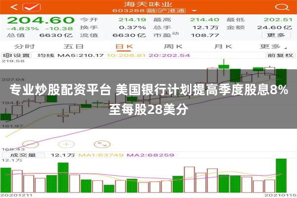 专业炒股配资平台 美国银行计划提高季度股息8%至每股28美分