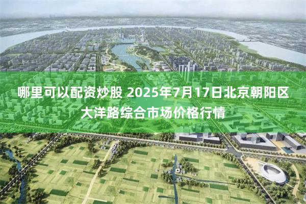 哪里可以配资炒股 2025年7月17日北京朝阳区大洋路综合市场价格行情