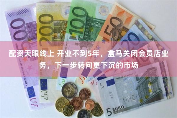 配资天眼线上 开业不到5年，盒马关闭会员店业务，下一步转向更下沉的市场