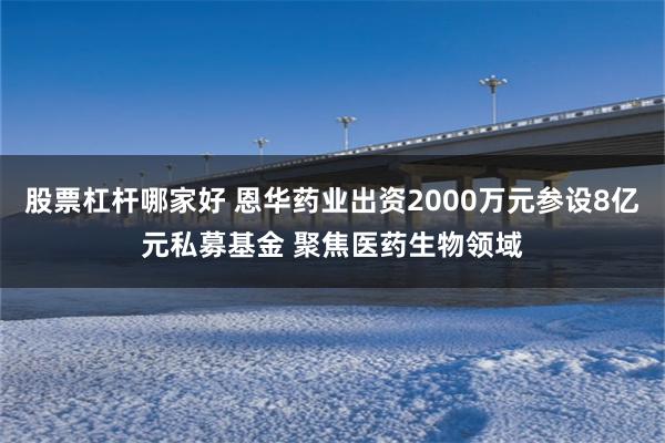 股票杠杆哪家好 恩华药业出资2000万元参设8亿元私募基金 聚焦医药生物领域