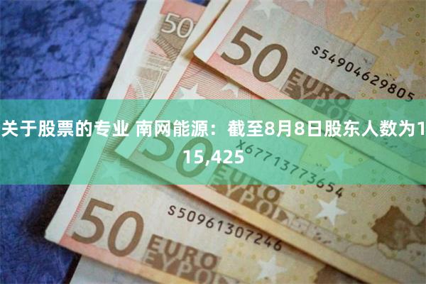 关于股票的专业 南网能源：截至8月8日股东人数为115,425