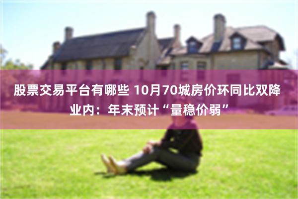 股票交易平台有哪些 10月70城房价环同比双降 业内：年末预计“量稳价弱”