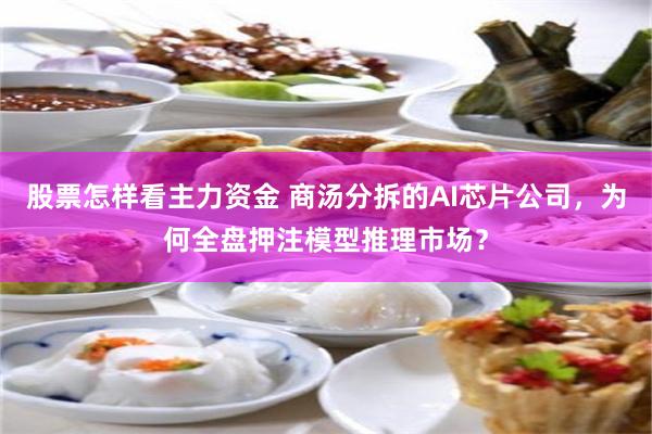 股票怎样看主力资金 商汤分拆的AI芯片公司，为何全盘押注模型推理市场？