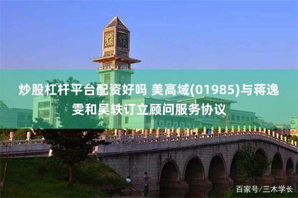 炒股杠杆平台配资好吗 美高域(01985)与蒋逸雯和吴轶订立顾问服务协议