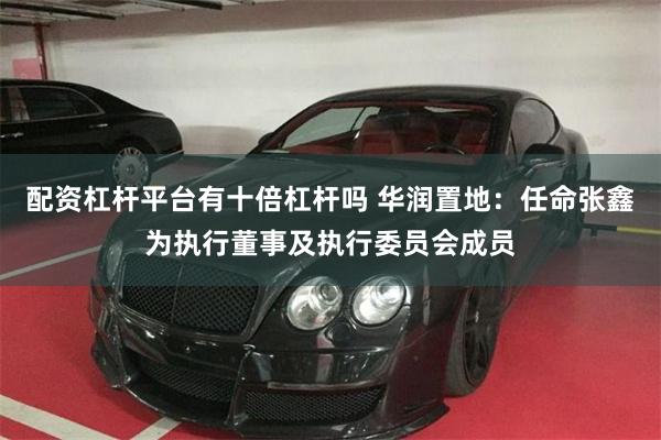 配资杠杆平台有十倍杠杆吗 华润置地：任命张鑫为执行董事及执行委员会成员