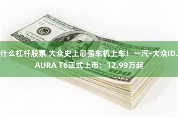 什么杠杆股票 大众史上最强车机上车！一汽-大众ID.AURA T6正式上市：12.99万起