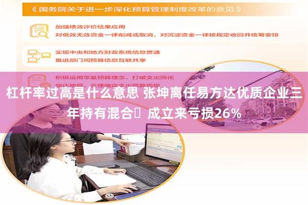 杠杆率过高是什么意思 张坤离任易方达优质企业三年持有混合 成立来亏损26%